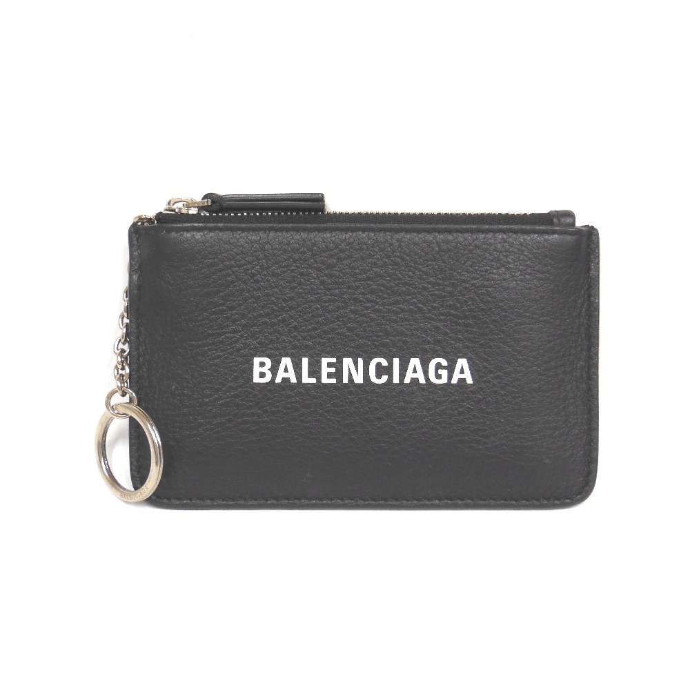 Balenciaga Case Everyday Leather Black Key Ring